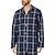 billiga Pyjamas-Herr Vardagsklädsel Sovkläder Pyjamas set Pyjamastopp och byxa 2 delar Rutig Stylish Ledigt Komfort Hem Dagligen Bomull Komfort Kavajslag Långärmad Skjorta Byxa Snörning Elastisk midja Vår Höst