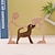 tanie Posągi-ręcznie robione drewniane posągi klęcząca kobieta pocałunek szczeniak pies rzeźbione figurki ozdoby rzemiosło artystyczne rzeźby do domowego biura dekoracja dzień dziecka miłośnicy psów