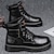 abordables Botas de trabajo-Hombre Botas Botas de trabajo Zapatos de Paseo Casual Diario Cuero Cómodo Botines / Hasta el Tobillo Cordones Negro Amarillo Primavera Otoño