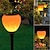 baratos Luzes e lanternas de caminho-uma nova lâmpada de balão de chama solar pátio gramado jardim casamento feriado natal lâmpada decorativa é maior e mais bonita