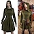 cheap Historical &amp; Vintage Costumes-Retro Vintage Punk &amp; Gothic Medieval Steampunk Dress Viking Ranger Elven Women&#039;s Archery Halloween Party Casual Daily Dress