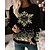 cheap Hoodies &amp; Sweatshirts-Women&#039;s Pullover Christmas Sweatshirt Active Sports Black Snowflake Christmas Casual Round Neck Top Long Sleeve Fall &amp; Winter Micro-elastic