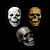 levne rekvizity fotobudky-celohlavová lebková maska s pohyblivou čelistí halloweenská strašidelná maska na hlavu realistická latexová maska