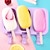 お買い得  キッチン用品＆小物-シリコーンアイスクリーム型アイスキャンデーシャム金型 50 個蓋 diy 自家製アイスキャンディー型漫画かわいい画像手作りキッチンツール