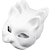 voordelige photobooth rekwisieten-kattenmasker wit papier blanco handgeschilderd gezichtsmasker (pak van 3)