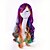 abordables Perruques de carnaval-perruque synthétique bouclée frange soignée perruque longue vin rouge noir a1 cheveux synthétiques blonds design à la mode pour femmes mignon cosplay bleu violet vert perruques de carnaval