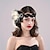 cheap Costumes Jewelry-1920s Flapper Faux Feather Headband With Stretchy Lace Band Crystal Beaded Tassel Faux Feather Headpiece Fascinator For Women