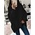 cheap Sweaters &amp; Cardigans-Women&#039;s Pullover Sweater Jumper Jumper Ribbed Knit Oversized Regular Turtleneck Solid Color Daily Going out Stylish Casual Fall Winter Black White S M L