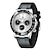お買い得  クォーツ腕時計-男性 クォーツ 贅沢 大きめ文字盤 ファッション ビジネス 光る カレンダー 防水 シリコーン 腕時計