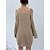 cheap Spring&amp;Autumn Dress-Women&#039;s Casual Dress Sweater Dress Plain Dress Ribbed Mini Dress Fashion Streetwear Daily Going out Weekend Long Sleeve Off Shoulder Loose Fit 2023 Khaki Color S M L Size
