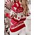 cheap Sweaters &amp; Cardigans-Women&#039;s Ugly Christmas Sweater Pullover Sweater Jumper Jumper Ribbed Knit Oversized Crew Neck Geometric Christmas Daily Stylish Casual Fall Winter Red S M L