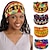 billige Tilbehør til hårstyling-kvinners hårbånd afrikanske trykte mønstre bred kant elastisk knutesport yoga pannebånd damehodeplagg hårtilbehør