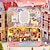 preiswerte Bau-Spielzeug-zhiquwu DIY Kabine Box Theater handgemachte Montage Modell Zimmer kreative Spielzeug Haus weibliche Geburtstagsgeschenk