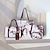 cheap Bag Sets-Women&#039;s Crossbody Bag Tote Bag Set Coin Purse Wristlet PU Leather 6 Pieces Office Shopping Daily Zipper Print Flower Black White Red