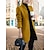 cheap Women&#039;s Coats &amp; Trench Coats-Women&#039;s Winter Coat Wool Blend Coat Overcoat Open Front Stand Collar Pea Coat Mid-Length Fall Windproof Warm Trench Coat Jacket with Pockets Slim Fit Casual Street Outerwear Long Sleeve Fall