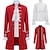 cheap Historical &amp; Vintage Costumes-Men&#039;s Medieval Victorian Outfits 2 PCS Retro Vintage Steampunk Shirt Trench Coat Vampire Cosplay Costume Halloween Party Masquerade