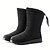 cheap Snow &amp; Winter Boots-Women&#039;s Boots Snow Boots Waterproof Boots Plus Size Daily Solid Color Fleece Lined Mid Calf Boots Winter Flat Heel Round Toe Casual Comfort Elastic Fabric Loafer Black Burgundy Blue