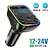 billige Bluetooth-bilsæt/håndfri-bt bilsæt fm-sender pd type-c dual usb 3.1a hurtigoplader farverigt omgivende lys lydmodtager håndfri mp3 trådløs bil mp3-afspiller