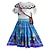 cheap Movie &amp; TV Theme Costumes-Girls&#039; Encanto Dress with Bags Mirabel Isabela Luisa Madrigal Cosplay Costume Flower Girl Dress Vacation Dress Cute Movie Cosplay Outfit Children&#039;s Day Halloween Masquerade World Book Day Costumes
