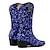 voordelige Cowboy &amp; Western Boots-Dames Laarzen Cowboy westernlaarzen Metalen laarzen Glitter kristal pailletten juwelen Buiten Werk Dagelijks Halfhoge laarzen Winter Pailletten Blok hiel Blokhak Gepuntte Teen Elegant Modieus Klassiek