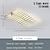 billige Taklamper-rektangulær geometrisk led-taklampe 12/15 hode dimbar lysekrone for soverom, stue, dimbar innfelt taklampe, moderne lineære led taklamper armatur-bølge 110-240v