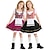 cheap Oktoberfest Outfits-Halloween Carnival Oktoberfest Beer Costume Dress Costume Dirndl Oktoberfest / Beer Bavarian Cosplay Costume Wiesn Wiesn Girls&#039; Traditional Style Cloth Dress Apron