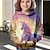 olcso lány 3D pulóverek és pulóverek-lányoknak 3d egyszarvú kapucnis pulóver hosszú ujjú 3D print galaxy szivárvány ősz tél aktív divat aranyos poliészter gyerekek 3-12 éves korig szabadtéri alkalmi mindennapi ruha