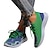olcso Női tornacipők-Női Tornacipők Nyomtatási cipő Extra méret Flyknit cipő Szabadtéri Színes 3D Nyár Tél Lapos Kerek orrú Zárt orrú Divat Sportos Alkalmi Futócipő Repülő szövés Fűzős Színes Bíbor Narancssárga