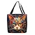 お買い得  グラフィックプリントバッグ-女性用 トートバッグ ショルダーバッグ キャンバストートバッグ オックスフォード ショッピング 祝日 プリント 大容量 折り畳み式 ライトウェイト 猫 3D