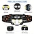 preiswerte taktische Taschenlampen-LED-Sensing-Rotlicht-Angelscheinwerfer, Mini-USB, eingebauter Akku, vielseitige, leichte Cob-starke Glatze-Lampe