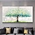 cheap Floral/Botanical Paintings-Handmade Hand Painted Oil Painting Wall Art Huge Green Oil Painting of Happy Tree Symbolizing Vibrancy and Vitality Decor Rolled Canvas No Frame Unstretched