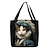 cheap Graphic Print Bags-Women&#039;s Tote Shoulder Bag Canvas Tote Bag Polyester Shopping Holiday Print Large Capacity Foldable Lightweight Cat 3D Rainbow