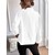 cheap Blouses &amp; Shirts-Women&#039;s Shirt Lantern Sleeve Blouse Black White Pink Button Plain Work Long Sleeve Standing Collar Daily Regular Fit Spring &amp;  Fall