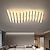 cheap Ceiling Lights-Rectangular Geometric LED Ceiling Lamp 12/15 Head Dimmable Chandelier for Bedroom Livingroom,Dimmable Flush Mount Ceiling Light,Modern Linear LED Ceiling Lights Fixture-Wave 110-240V