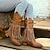 Χαμηλού Κόστους Καουμπόη και δυτικές μπότες-Γυναικεία Μπότες Μπότες καουμπόι δυτικές Παπούτσια σουέτ Μπότες Slouchy ΕΞΩΤΕΡΙΚΟΥ ΧΩΡΟΥ Καθημερινά Συμπαγές Χρώμα Μπότες Mid Calf Χειμώνας Φούντα Αποκλείστε τη φτέρνα Στρογγυλή Μύτη Κομψό Βίντατζ
