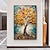 olcso Virág-/növénymintás festmények-mintura kézzel készített színes textúra fa olajfestmények vászonra fal művészeti dekoráció modern absztrakt kép lakberendezéshez hengerelt keret nélküli, nyújtatlan festmény