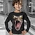 voordelige jongens 3d t-shirts-Jongens 3D dier T-shirt Lange mouw 3D-afdrukken Herfst Winter Sport Modieus Streetwear Polyester Kinderen 3-12 jaar Buiten Casual Dagelijks Normale pasvorm