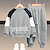 cheap Sets-2 Pieces Kids Boys Hoodie &amp; Pants Sweatshirt &amp; Pants Clothing Set Outfit Color Block Letter Astronaut Long Sleeve Pocket Set School Sports Fashion Daily Fall Winter 7-13 Years Black Navy Blue Gray