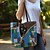 olcso Grafikus nyomtatott táskák-Női Teher Válltáska Vászon táska Poliészter Szabadtéri Bevásárlás Szabadság Nyomtatás Nagy kapacitás Összecsukható Könnyű Színes 3D Karakter Sárga Kék Fukszia