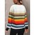 cheap Hoodies &amp; Sweatshirts-Women&#039;s Sweatshirt Pullover Active Sportswear Black Wine Red Striped Casual Sports Round Neck Top Long Sleeve Fall &amp; Winter Micro-elastic