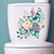 olcso Dekoratív falmatricák-vicces virág pillangó wc fedő matrica - vízálló öntapadó fürdőszoba dekor matrica szoba dekoráció, lakberendezés