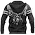 cheap Retro Graphic-Warriors Viking Tattoo Hoodie Cartoon Manga Anime 3D Front Pocket Graphic For Men&#039;s Adults&#039; Halloween Carnival Masquerade 3D Print Casual Daily