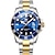 זול שעוני קוורץ-OLEVS גברים קווארץ מינימליסטי אופנתי שעונים יום יומיים שעון יד זורח לוח שנה עמיד במים קישוט פְּלָדָה שעון