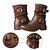 cheap Shoes &amp; Bags-Women&#039;s Boots Outdoor Daily Motorcycle Boots Slouchy Boots Plus Size Winter Booties Ankle Boots Buckle Zipper Round Toe Chunky Heel Vintage Classic Casual Zipper PU Solid Color Leopard Black Brown