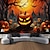 abordables halloween tentures murales-Décorations d&#039;Halloween tapisserie jack o lantern citrouille décor art mural grande tapisserie suspendue décor mural photographie toile de fond couverture rideau maison chambre salon chauve-souris
