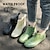 cheap Women&#039;s Boots-Women&#039;s Boots Water Proof Boots Jellies Shoes Outdoor Daily Booties Ankle Boots Flat Heel Round Toe Fashion Comfort Minimalism PVC Loafer Solid Color Black Green Beige