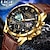 cheap Quartz Watches-LIGE Mens Watch Luxury Waterproof Male Clock Moon Phase Date Casual Blue Leather Quartz Wrist Watch Men Chronograph Montre Homme