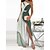 cheap Party Dresses-Women&#039;s Long Dress Maxi Dress Prom Dress Party Dress Wedding Guest Dress Pink Blue Green Geometric Sleeveless Summer Spring Fall Split Fashion One Shoulder Evening Party Wedding Guest Vacation 2023 S