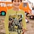 Недорогие 3d футболки мальчика-Мальчики 3D Динозавр рубашка на хенли Длинный рукав 3D печать Осень Зима Спорт Мода Уличный стиль Полиэстер Дети 3-12 лет Вырез под горло на открытом воздухе Повседневные Стандартный