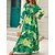 cheap Casual Dresses-Women&#039;s Casual Dress Floral Print Swing Dress A Line Dress V Neck Ruched Print Long Dress Maxi Dress Outdoor Daily Active Fashion Regular Fit Long Sleeve Yellow Orange Green Spring Fall S M L XL